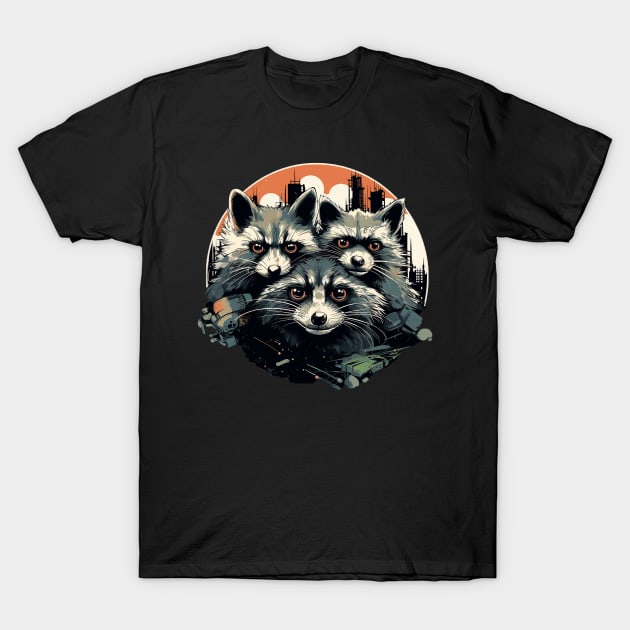 raccoons T-Shirt by piratesnow